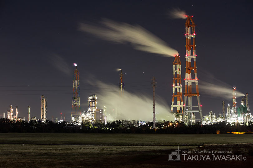 神栖総合公園の工場夜景夜景スポット写真（1）