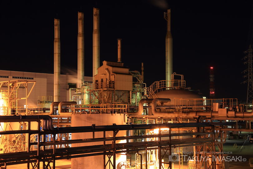 関西熱化学付近の工場夜景夜景スポット写真（4）