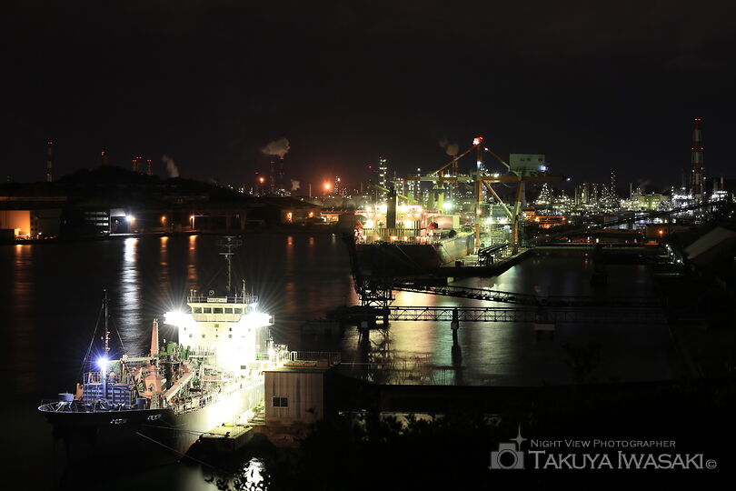 通仙園 展望広場の工場夜景夜景スポット写真（1）