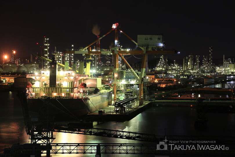 通仙園 展望広場の工場夜景夜景スポット写真（2）