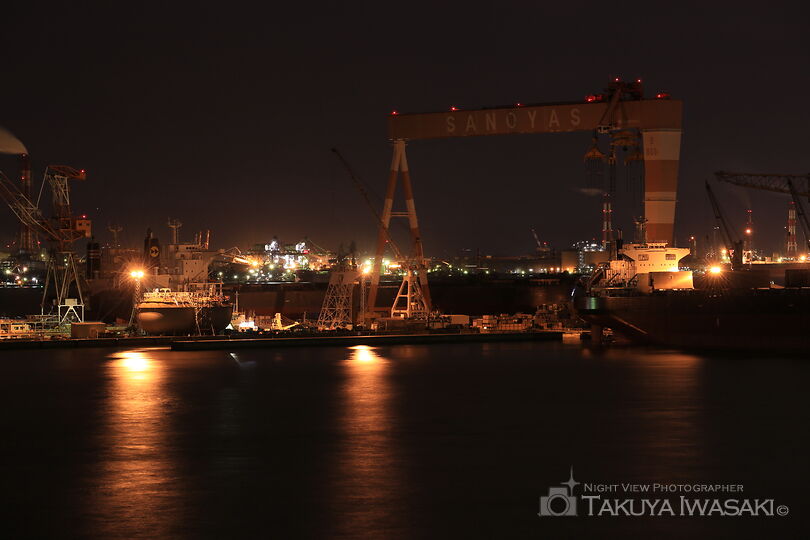 通仙園 展望広場の工場夜景夜景スポット写真（3）