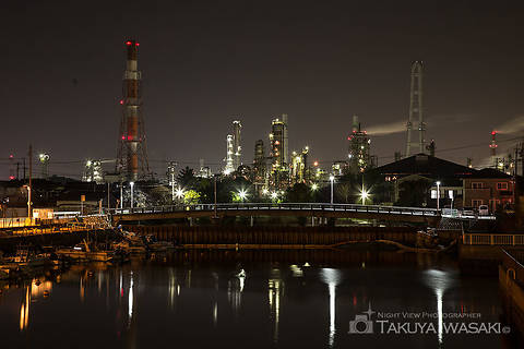 相生橋の工場夜景夜景スポット写真（1）class=