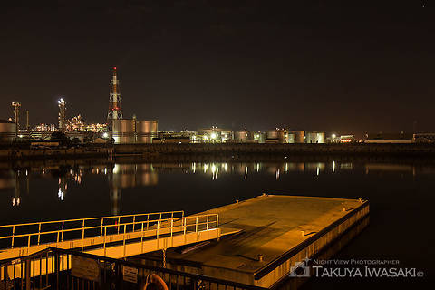 稲葉翁記念公園の工場夜景夜景スポット写真（2）class=