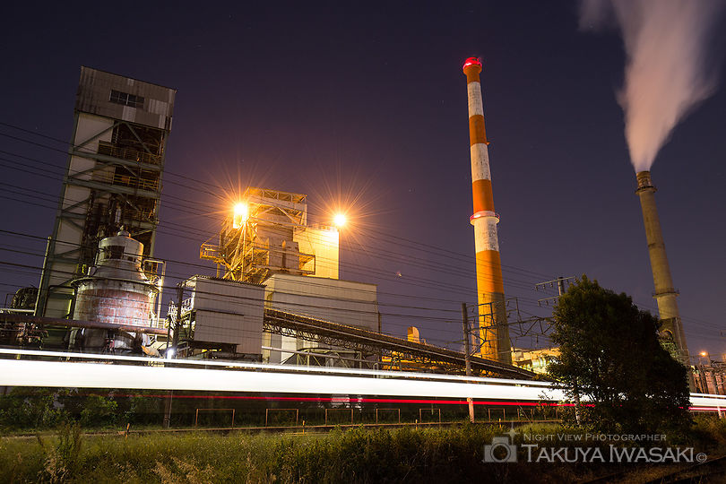 蓼原大橋の工場夜景夜景スポット写真（1）