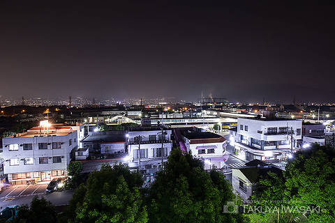 鈴川港公園の工場夜景夜景スポット写真（3）class=