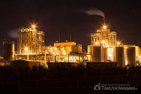 中河原の工場夜景夜景スポット写真（2）class=