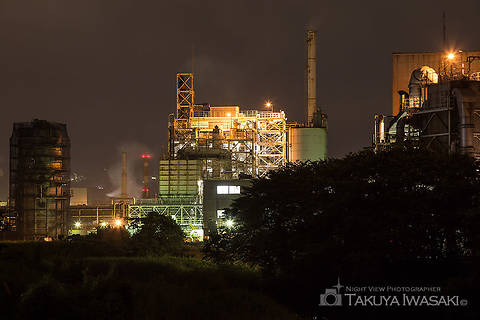 新滝川橋の工場夜景夜景スポット写真（2）class=
