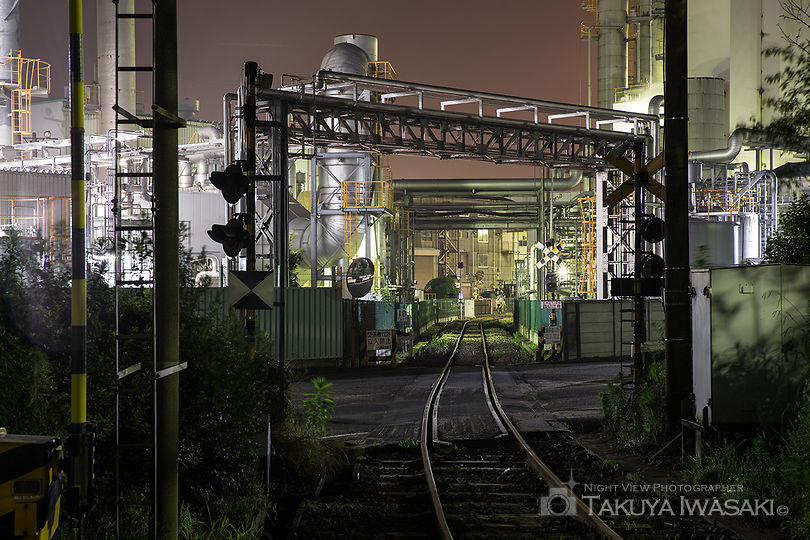 千鳥橋手前の工場夜景夜景スポット写真（4）