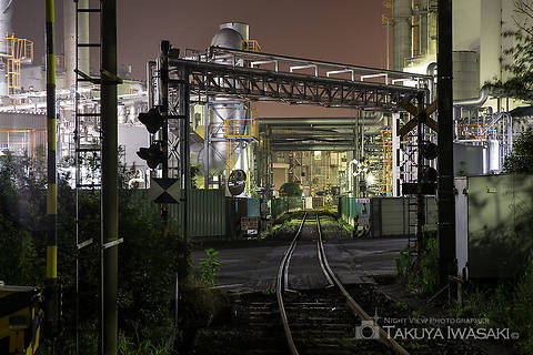 千鳥橋手前の工場夜景夜景スポット写真（4）class=