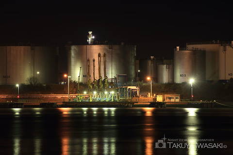 入船公園の工場夜景夜景スポット写真（2）class=