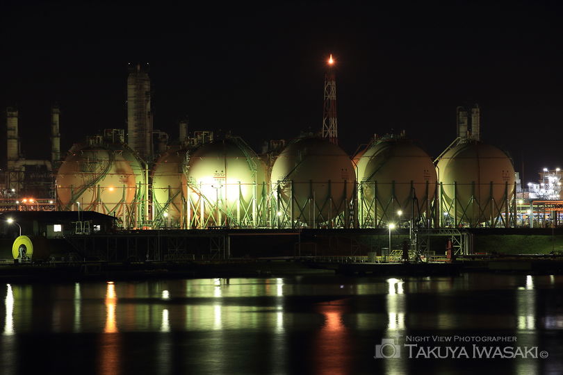 晴海公園の工場夜景夜景スポット写真（3）