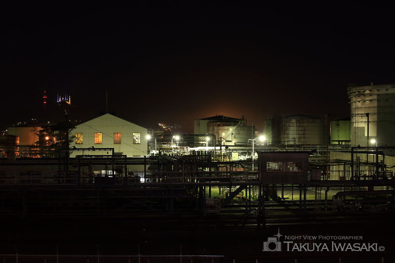 幌萌町・歩道橋の工場夜景夜景スポット写真（2）