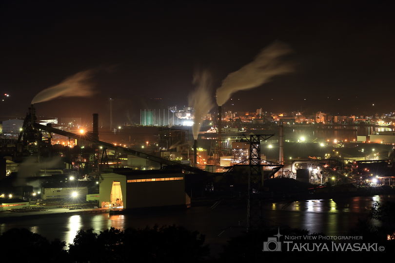 八丁平の工場夜景夜景スポット写真（1）