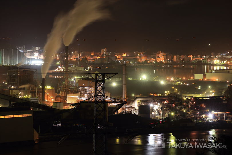 八丁平の工場夜景夜景スポット写真（2）
