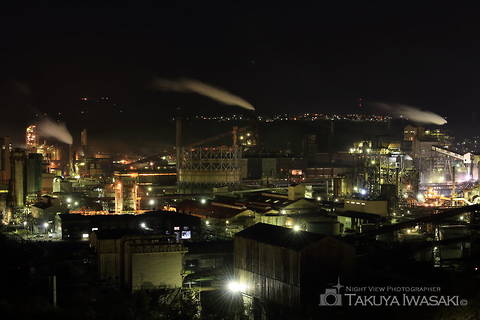 大沢町（国道36号線西側）の工場夜景夜景スポット写真（1）class=
