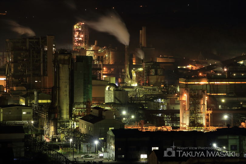 大沢町（国道36号線西側）の工場夜景夜景スポット写真（2）