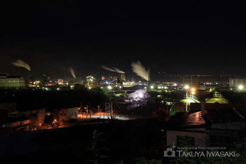 大沢町（国道36号線東側）の工場夜景夜景スポット写真（1）