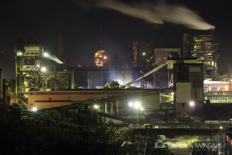 大沢町（国道36号線東側）の工場夜景夜景スポット写真（2）