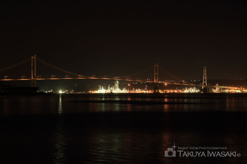 西埠頭の工場夜景夜景スポット写真（1）