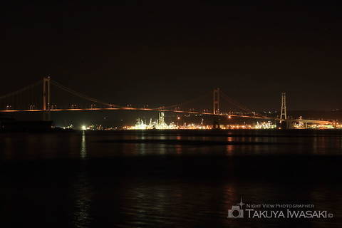 西埠頭の工場夜景夜景スポット写真（1）class=
