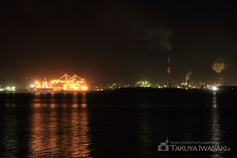 西埠頭の工場夜景夜景スポット写真（2）