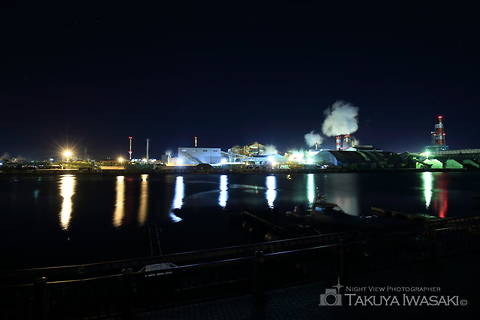 沼館緑地公園の工場夜景夜景スポット写真（3）class=