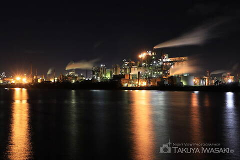西港町の工場夜景夜景スポット写真（1）class=