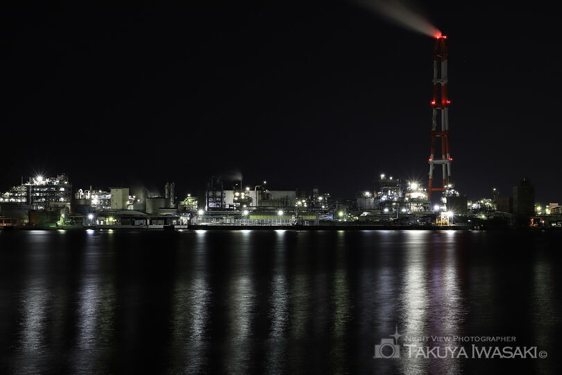 南二島4丁目の工場夜景夜景スポット写真（1）