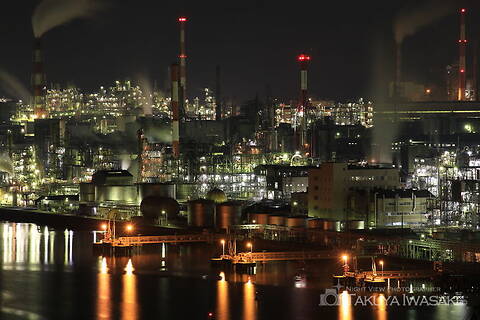 亀居公園の工場夜景夜景スポット写真（4）class=
