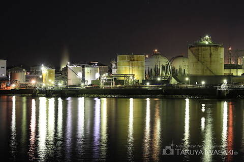 徳山海上保安部前の工場夜景夜景スポット写真（3）class=