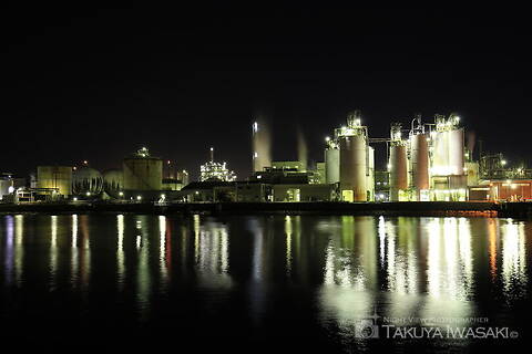 徳山海上保安部前の工場夜景夜景スポット写真（4）class=