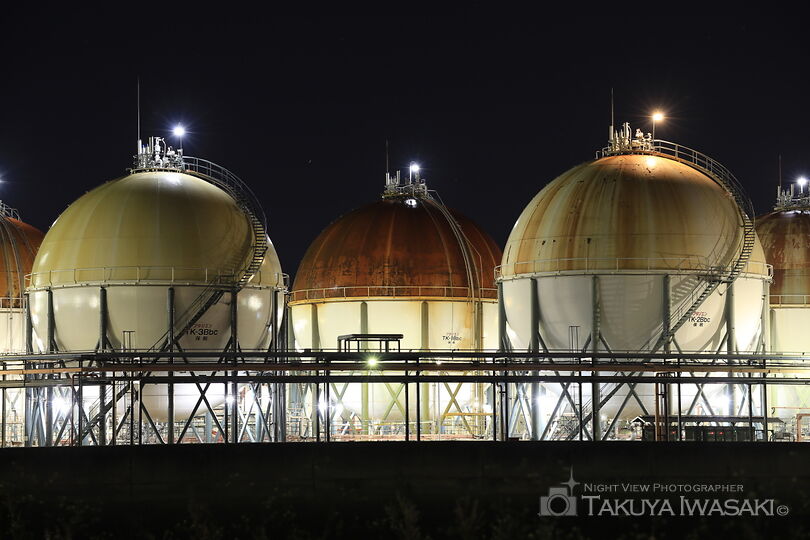 徳山海上保安部前の工場夜景夜景スポット写真（5）