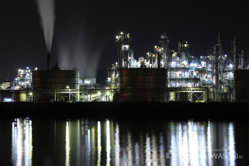 小方港の工場夜景夜景スポット写真（3）