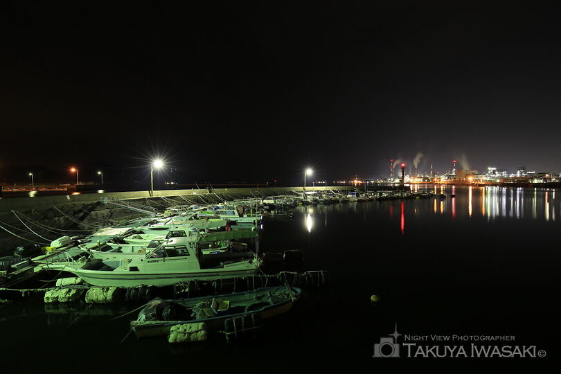 小方港の工場夜景夜景スポット写真（4）