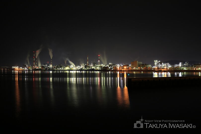 晴海臨海公園の工場夜景夜景スポット写真（1）
