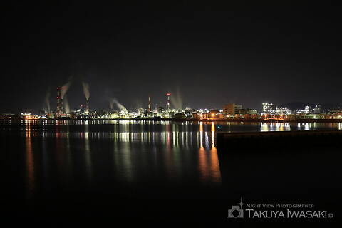 晴海臨海公園の工場夜景夜景スポット写真（1）class=