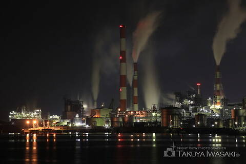 晴海臨海公園の工場夜景夜景スポット写真（3）class=