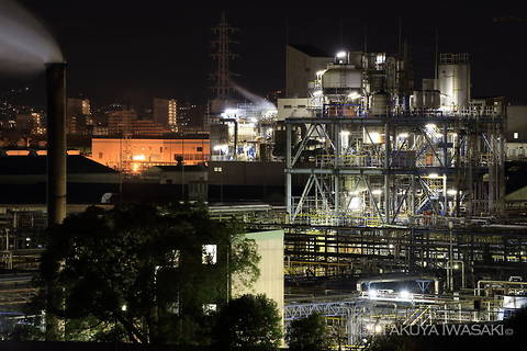 道意線高架の工場夜景夜景スポット写真（1）class=
