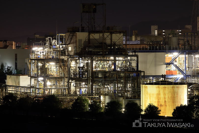 道意線高架の工場夜景夜景スポット写真（3）