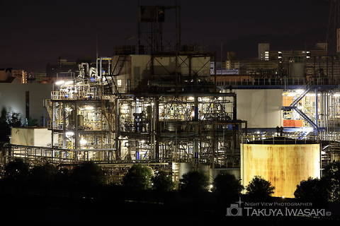 道意線高架の工場夜景夜景スポット写真（3）class=