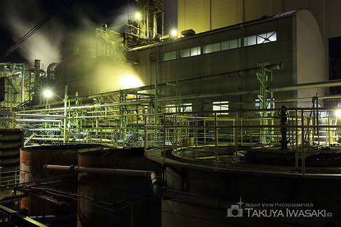 レンゴー（株）尼崎工場前の工場夜景夜景スポット写真（5）class=