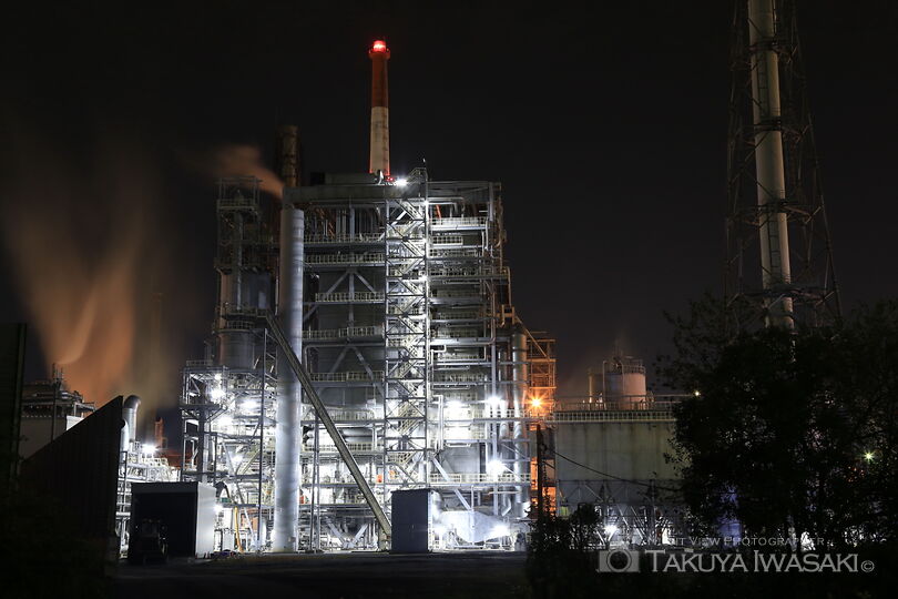 日本製紙・大竹工場付近の工場夜景夜景スポット写真（2）