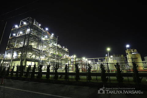 日本通運・大竹支店付近の工場夜景夜景スポット写真（4）class=