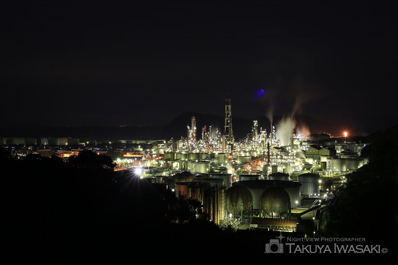 初島町里の工場夜景夜景スポット写真（1）