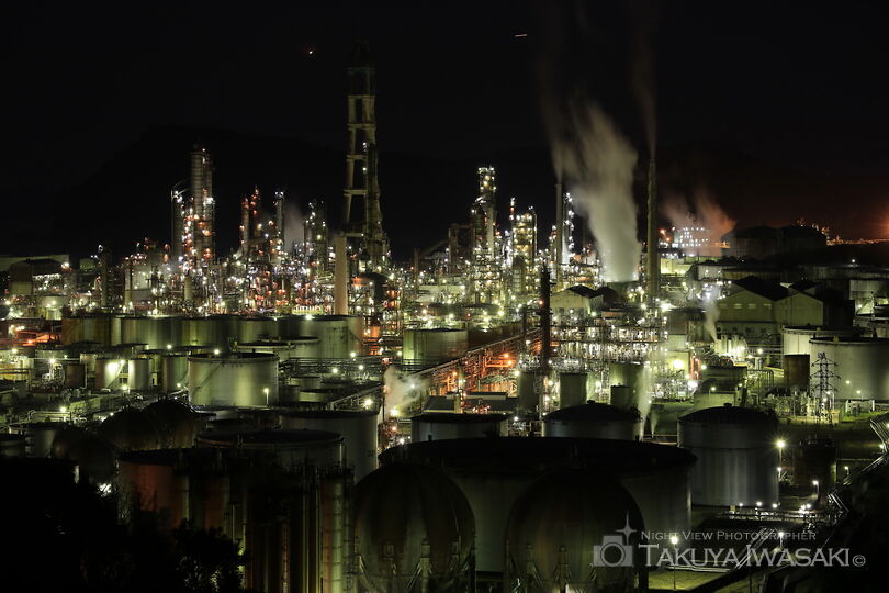 初島町里の工場夜景夜景スポット写真（4）