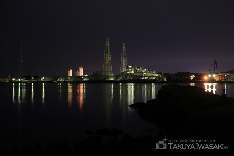 冷水の工場夜景夜景スポット写真（1）