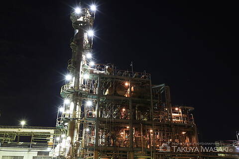 千鳥町　日本合成樹脂前の工場夜景夜景スポット写真（1）class=
