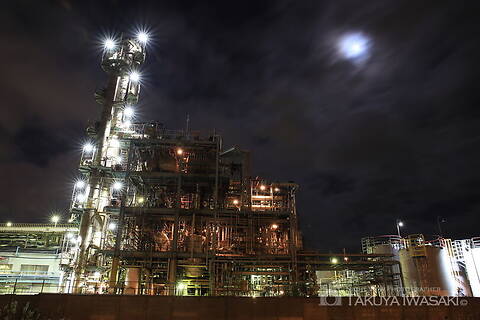 千鳥町　日本合成樹脂前の工場夜景夜景スポット写真（2）class=
