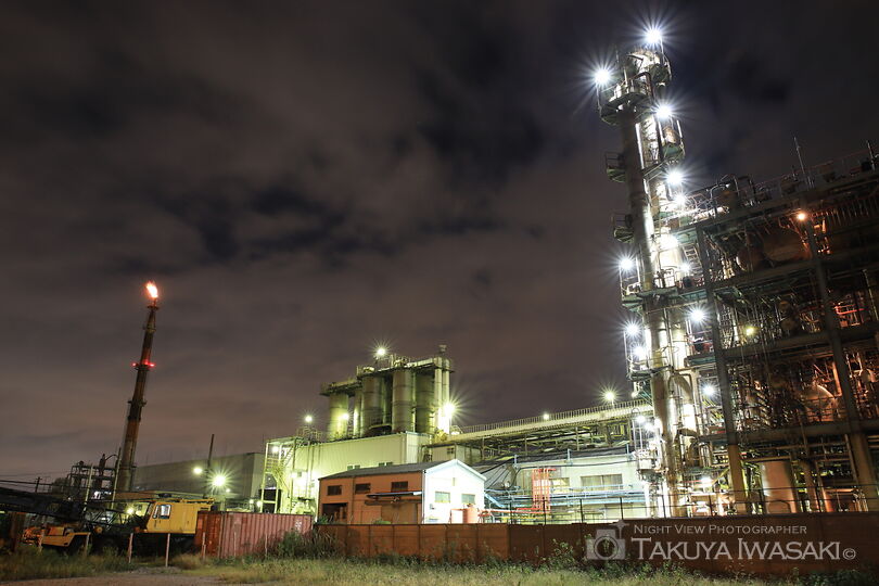 千鳥町　日本合成樹脂前の工場夜景夜景スポット写真（3）