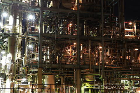 千鳥町　日本合成樹脂前の工場夜景夜景スポット写真（4）class=